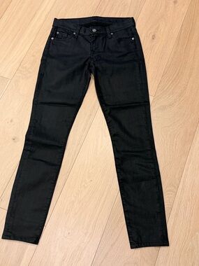 7 For All Mankind Black Skinny Jeans